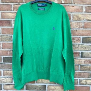 Polo Ralph Lauren Cotton Cashmere Crew Neck Sweater - Emerald Green - XL